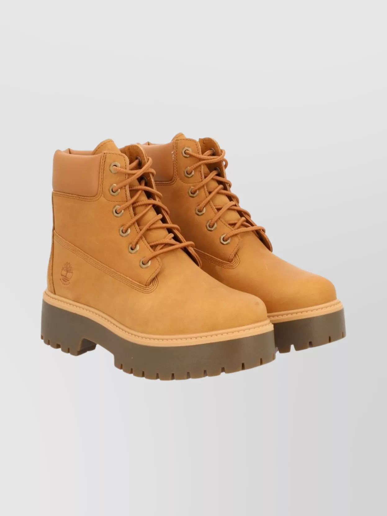 Timberland Chunky Sole Round Toe Boots For Everyday Wear