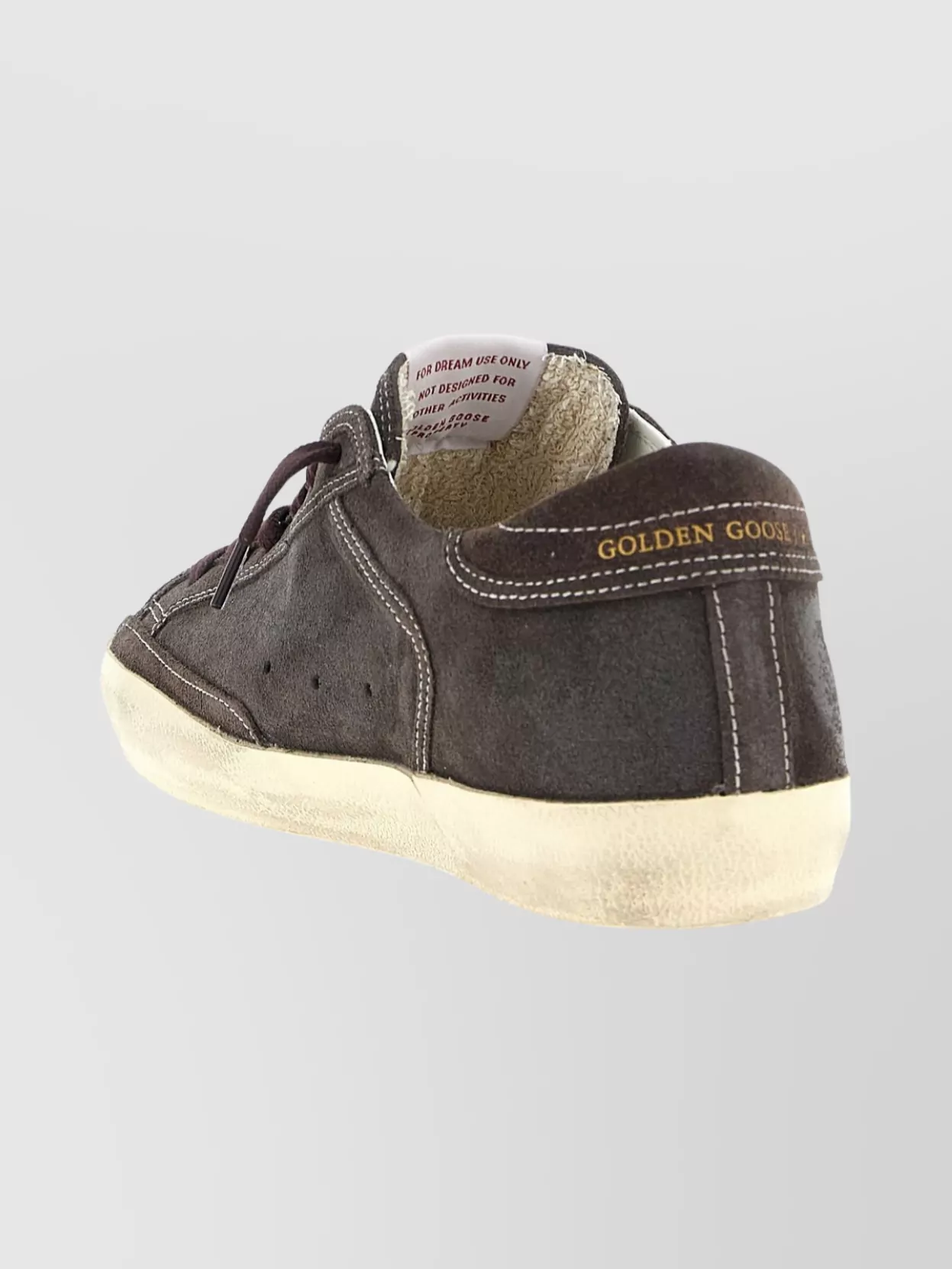 Golden Goose Star Detail Sneakers Featuring Contrast Stitching In Brown