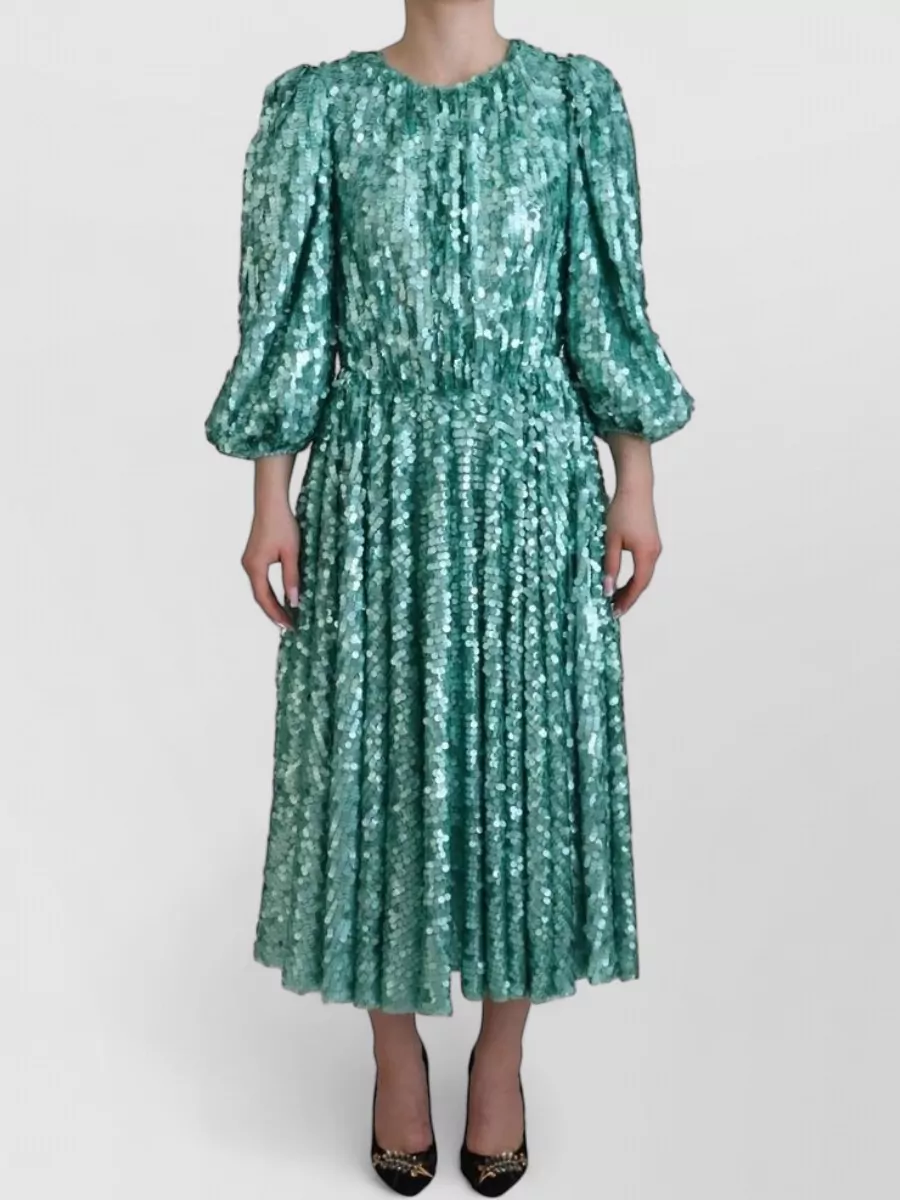 Dolce&Gabbana Sequined pleated midi dress