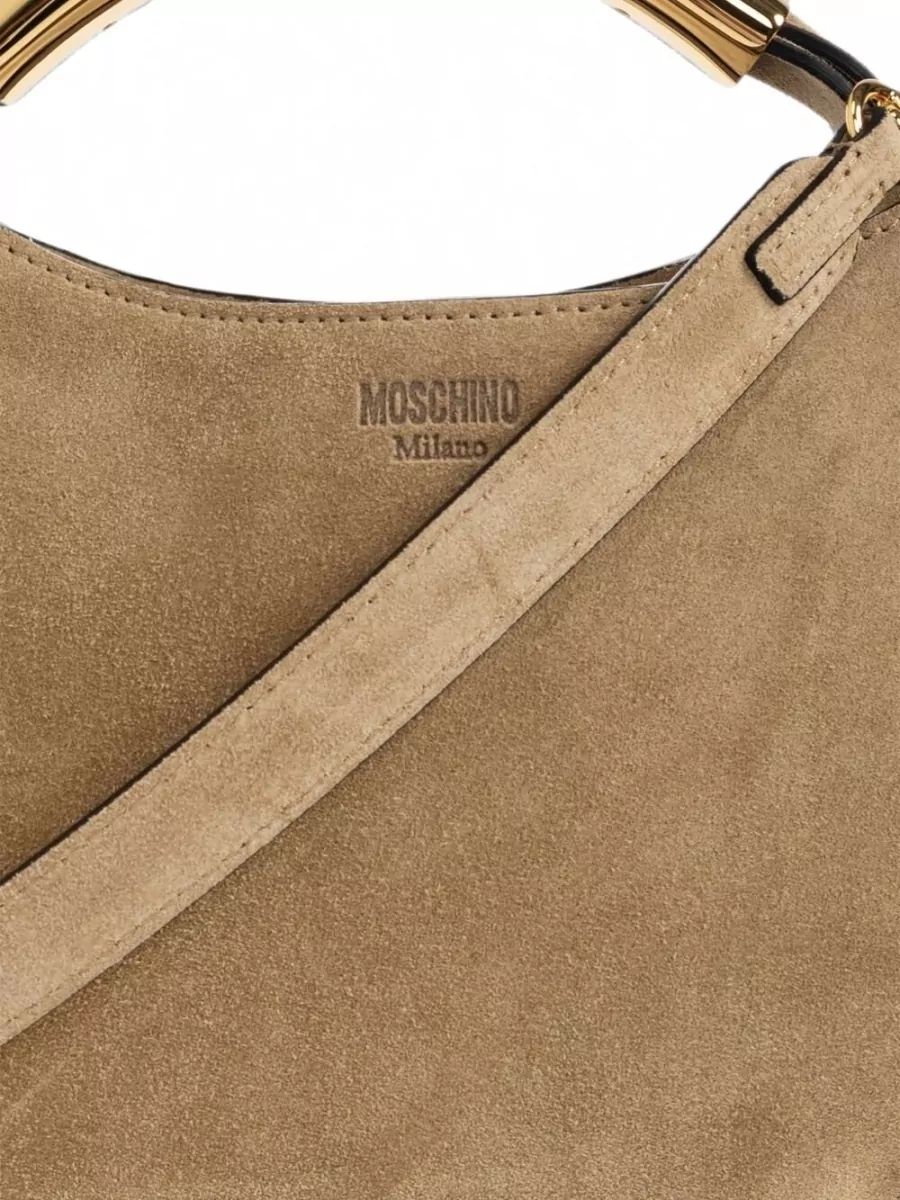 Moschino Suede Clutch Bag