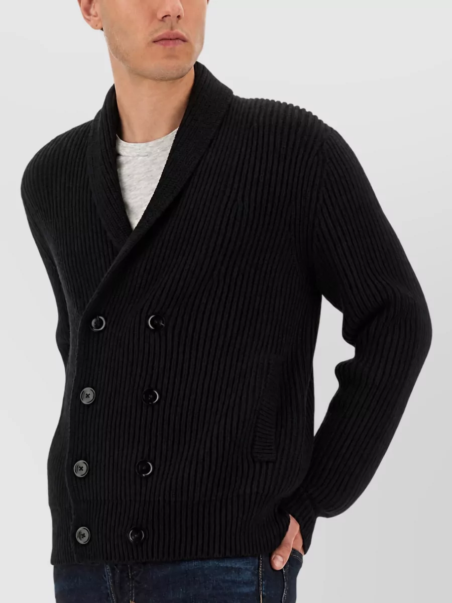 Tom Ford Wool Silk Double-Breasted Cardigan