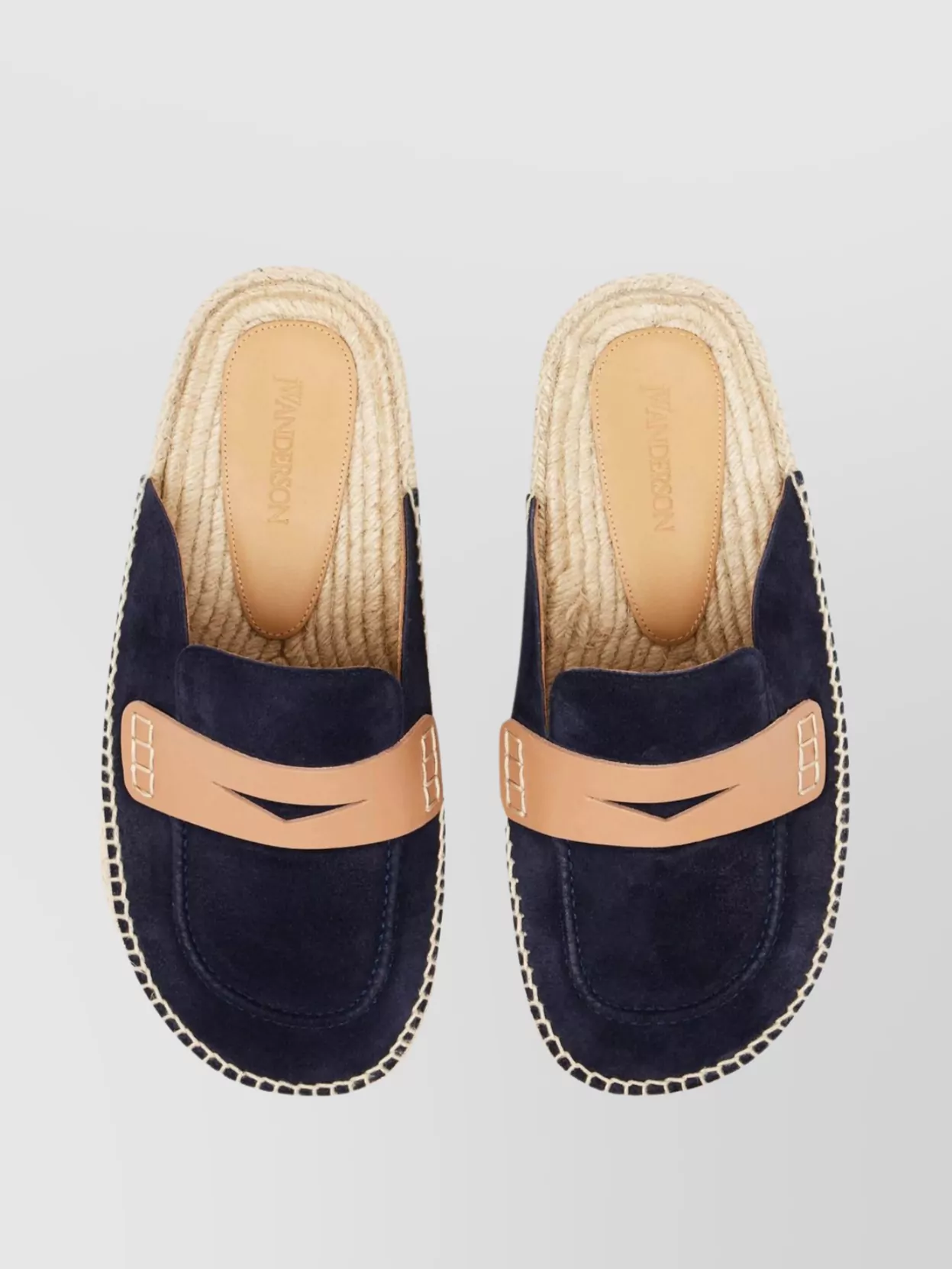 Jw Anderson Suede Espadrilles With Braided Raffia Sole