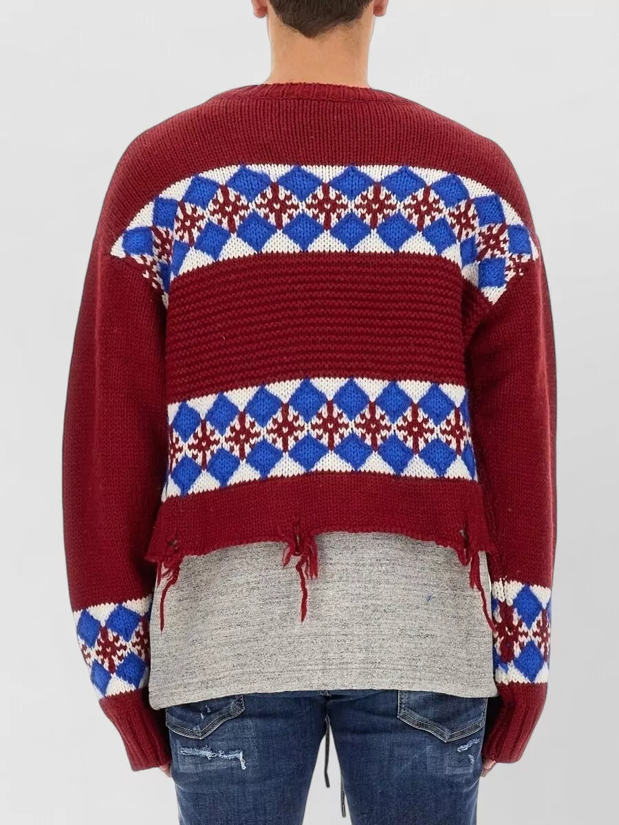 Dsquared2 Jacquard-Knit Regular-Fit Wool Jumper