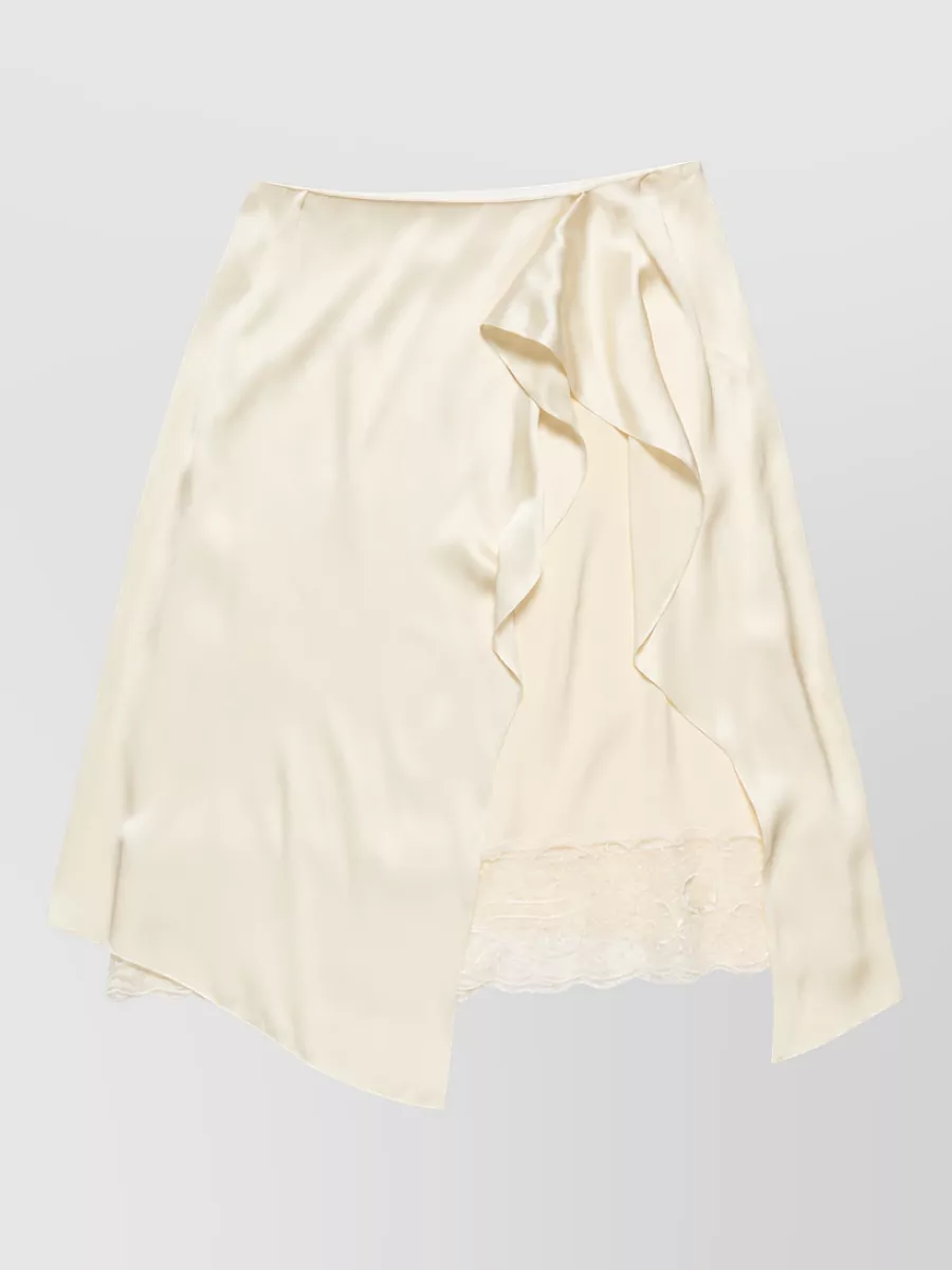 Acne Studios Satin Draped Asymmetric Midi Skirt
