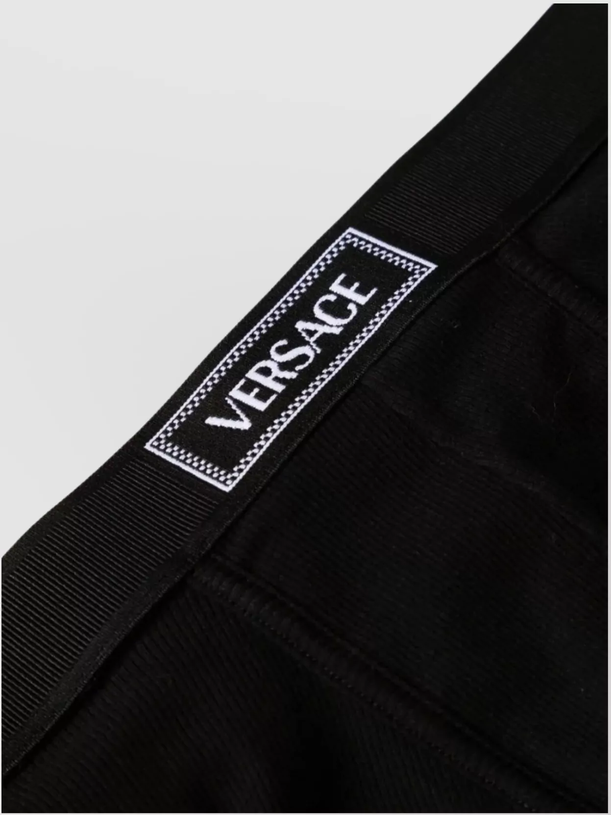 Versace 90S Logo Ribbed Long Boxer Shorts