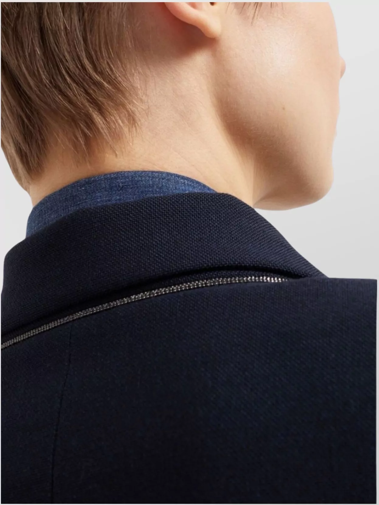 Brunello Cucinelli Double-Breasted Wool Jacket Flap Pockets