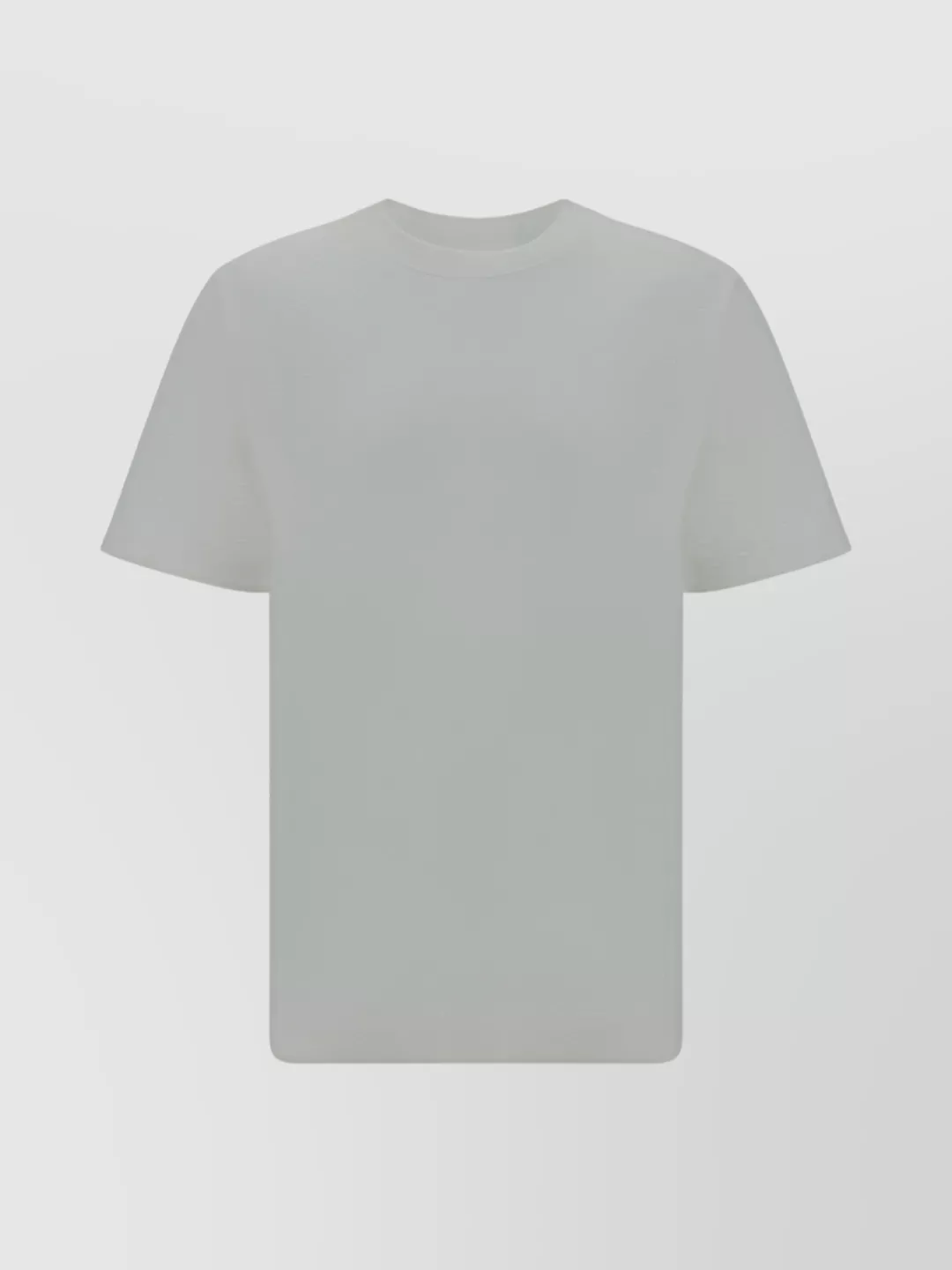 Helmut Lang Ribbed Crew Neck Cotton T-shirt With Short Sleeves In Gray