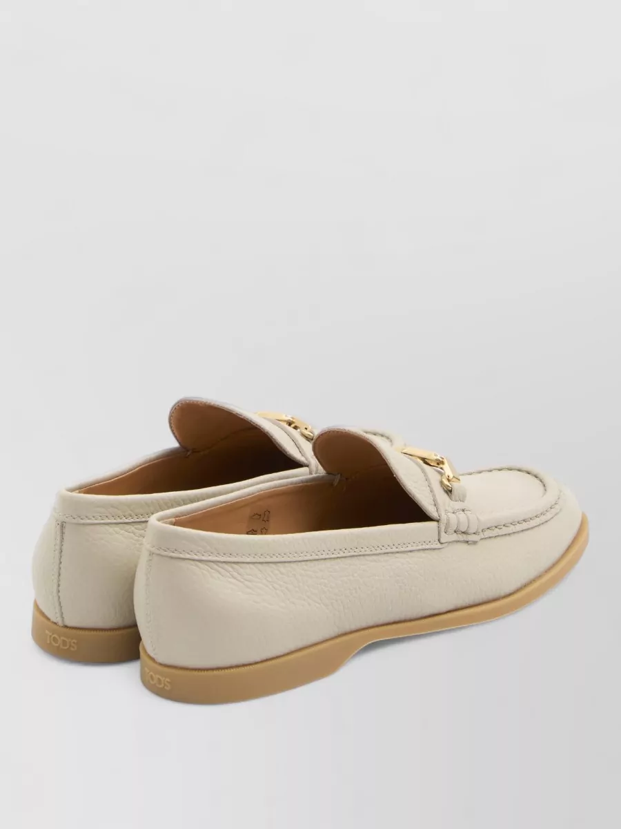 Tod's Hammered Leather Loafers