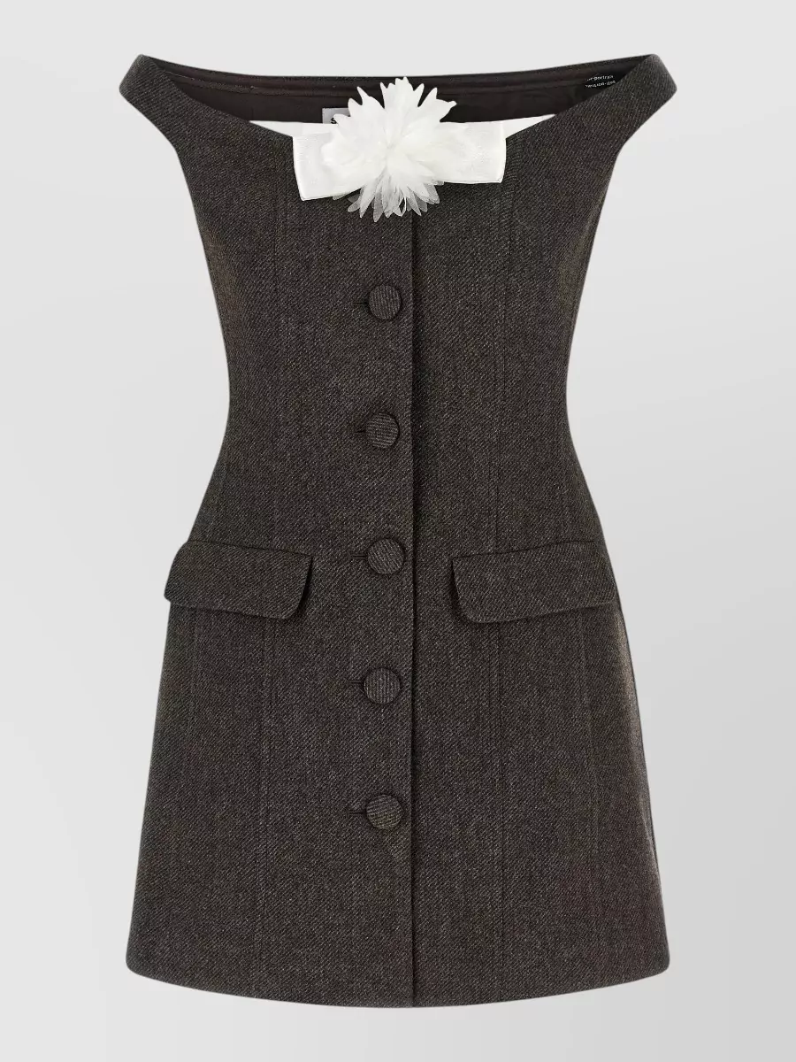 Self-Portrait bardot neckline mini dress