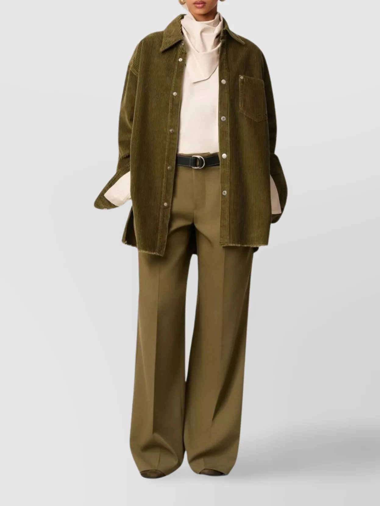 Ami Paris Overshirt With Chest Pocket And Long Sleeves