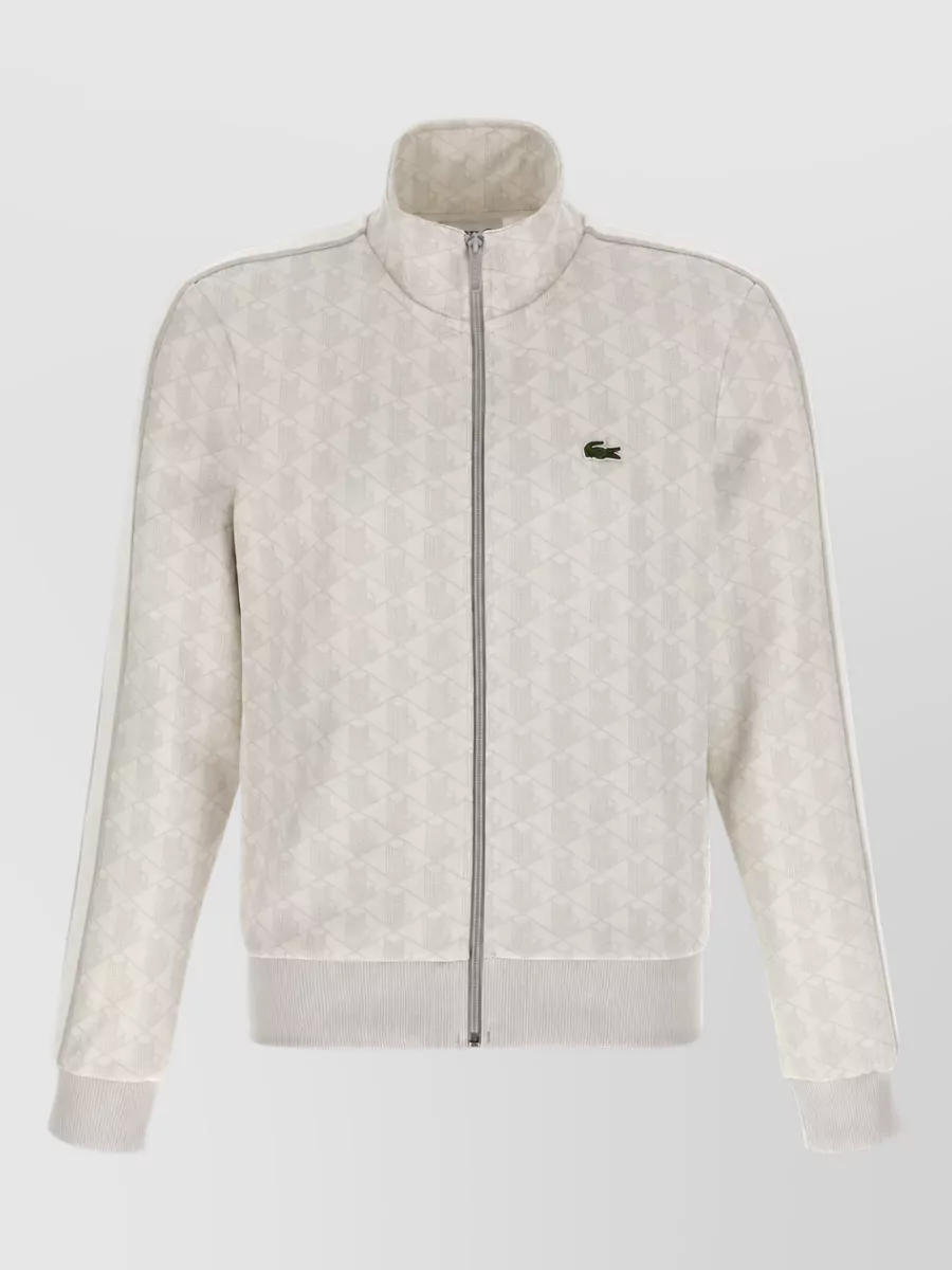 Lacoste Jacquard Zip-Up Sweatshirt