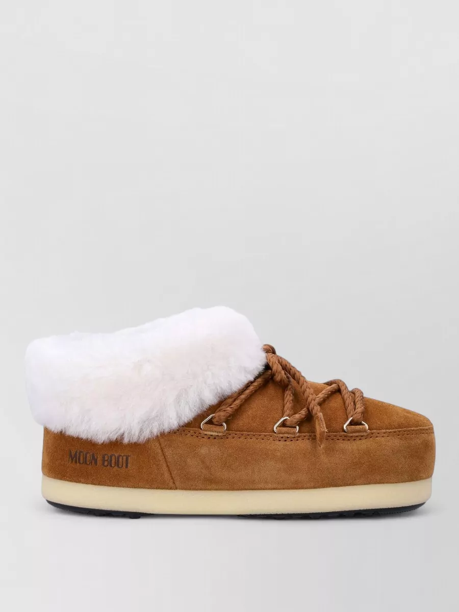 Moon Boot Suede Lace-Up Mules