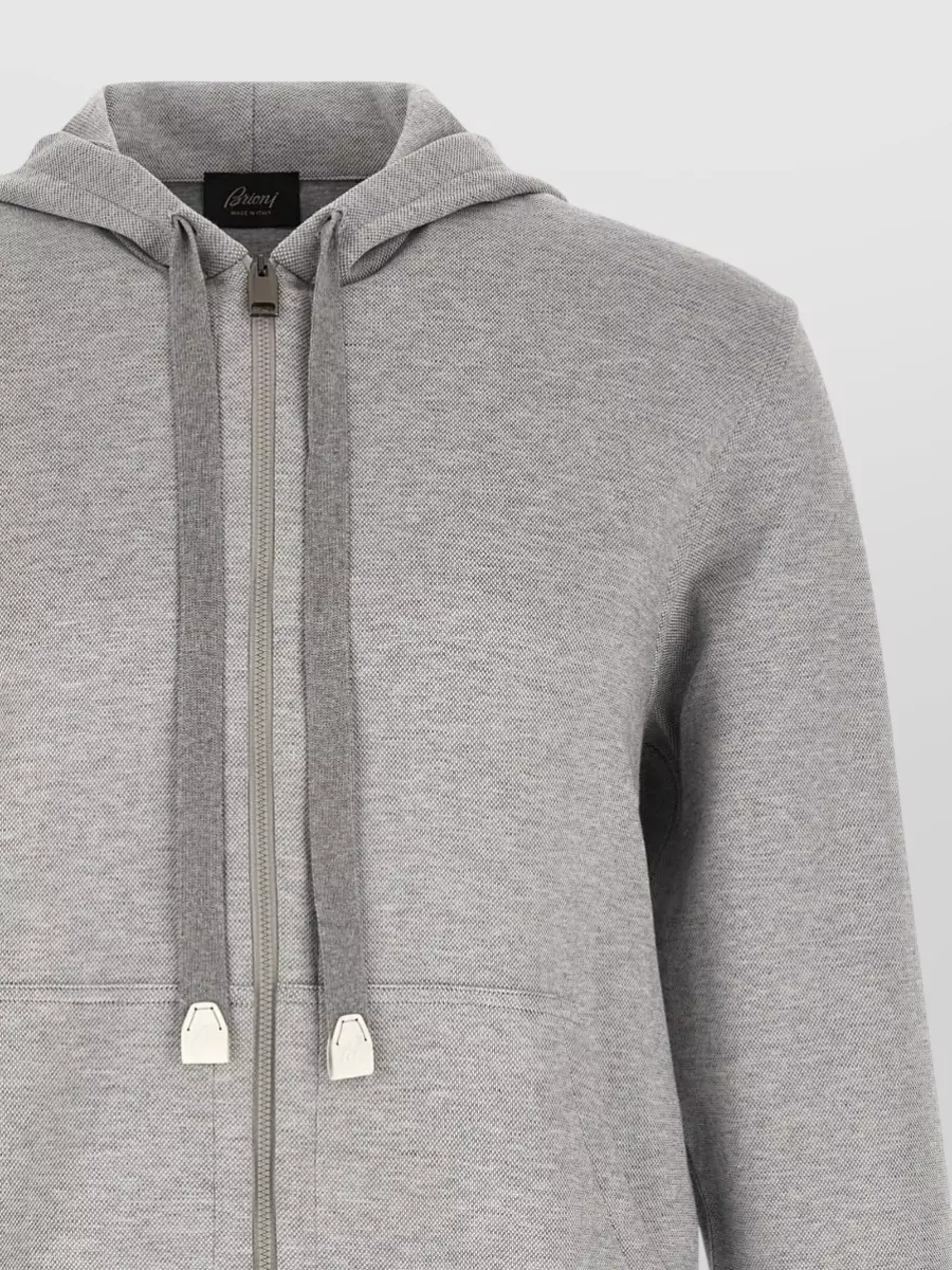 Brioni Cotton Hooded Zip Jacket