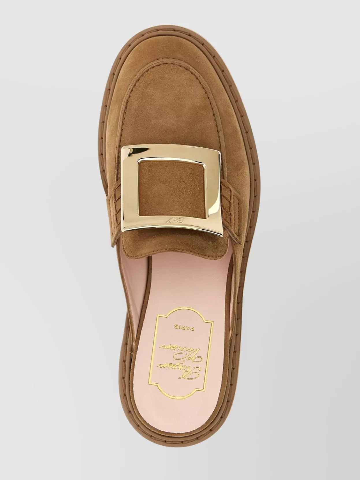 Roger Vivier Buckle Toe Suede Finish Mules