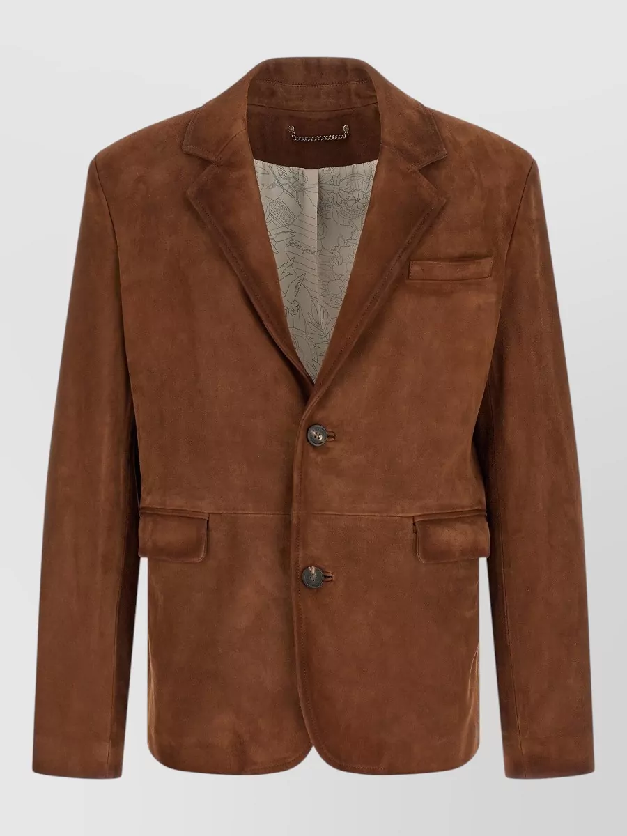 Golden Goose leather single breasted jacket