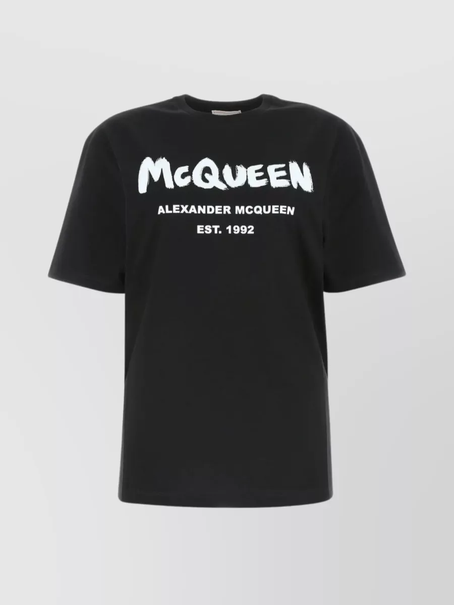 Shop Alexander Mcqueen Relaxed Fit Crew-neck T-shirt In Black