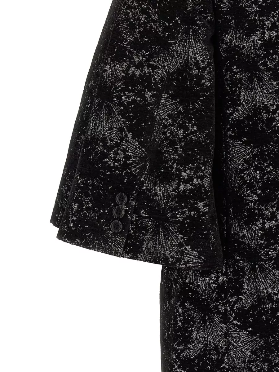 Comme Des Garçons Abstract Jacquard Single-Breasted Coat
