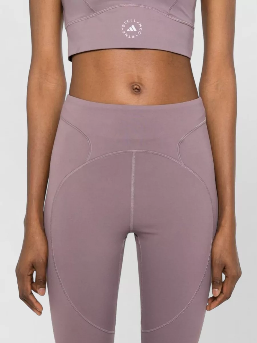 Adidas by Stella McCartney Organic cotton panelled high-rise 7/8 leggings