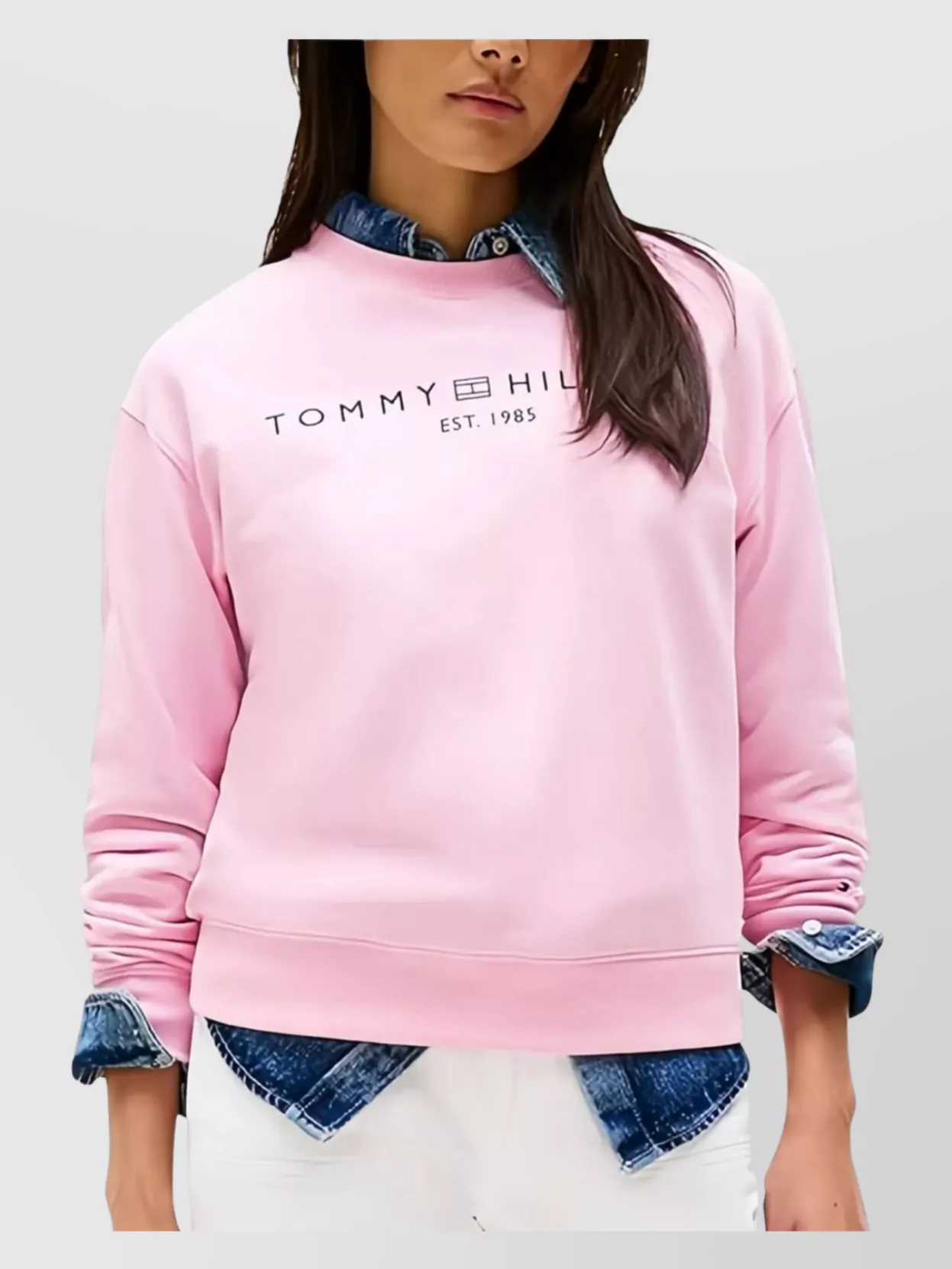 Tommy Hilfiger Embroidered Logo Crew Neck Sweatshirt