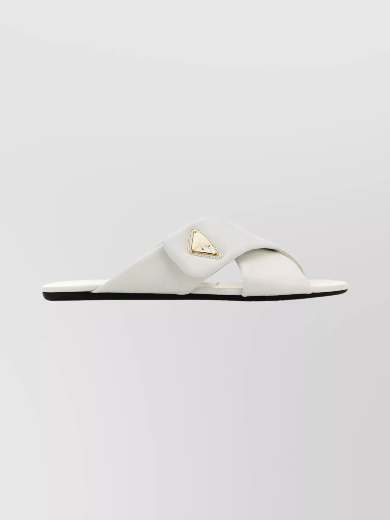Prada Nappa Leather Flat Open Toe Sandals In Multi