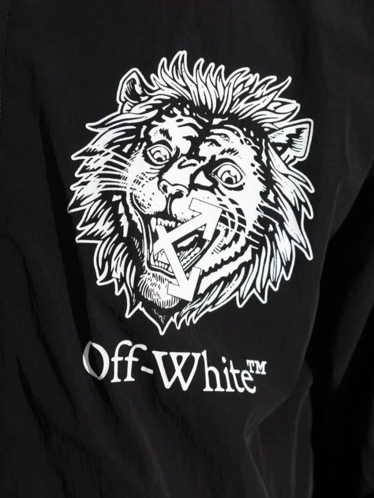Off-White Nylon Tracktop Graphic Print Design