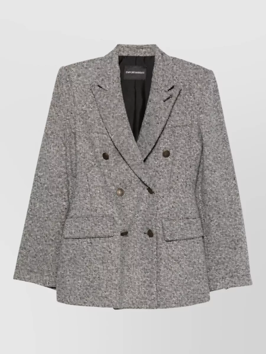 Emporio Armani tweed double-breasted blazer