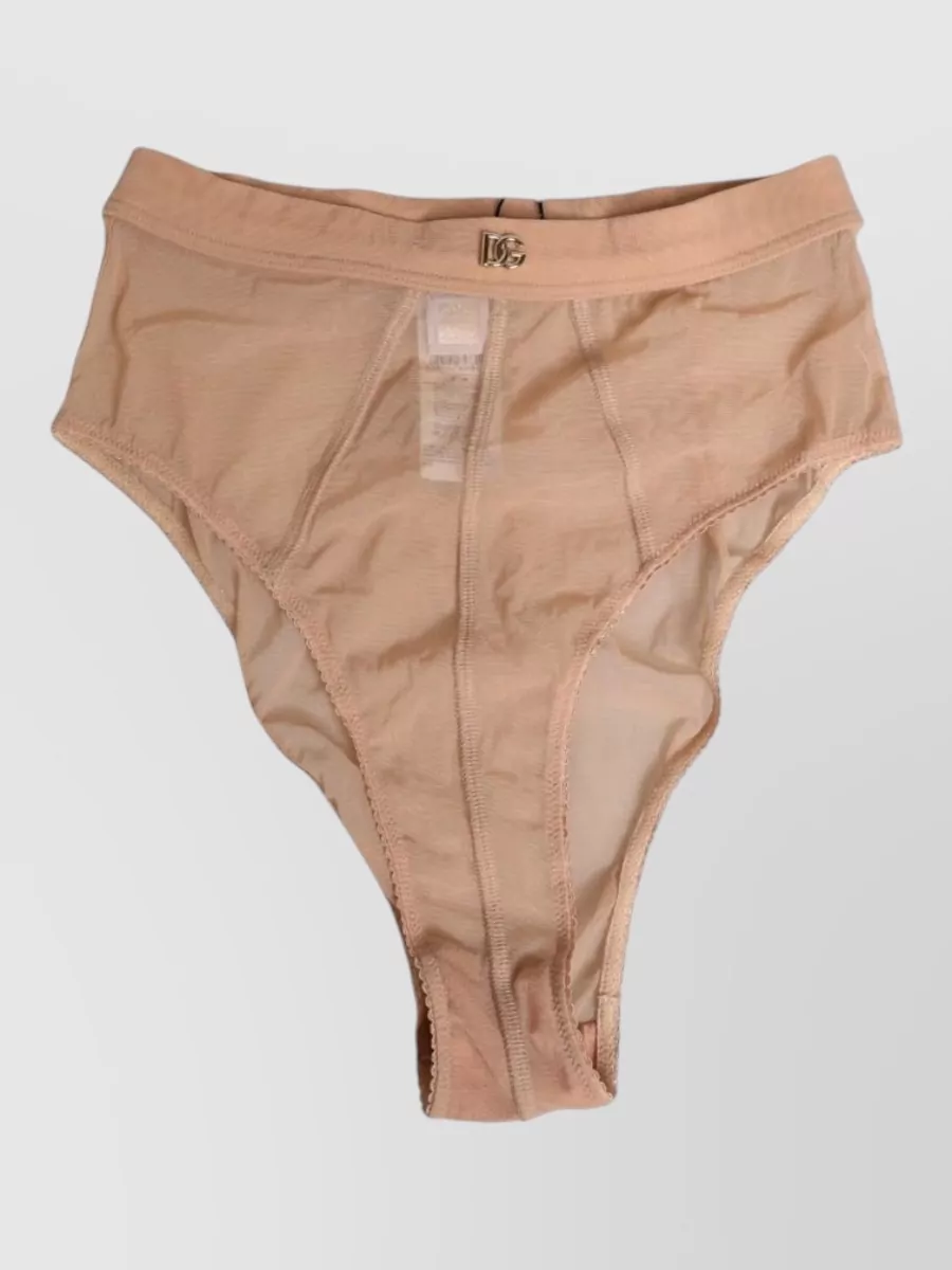 Dolce&Gabbana Sheer mesh high-waist briefs