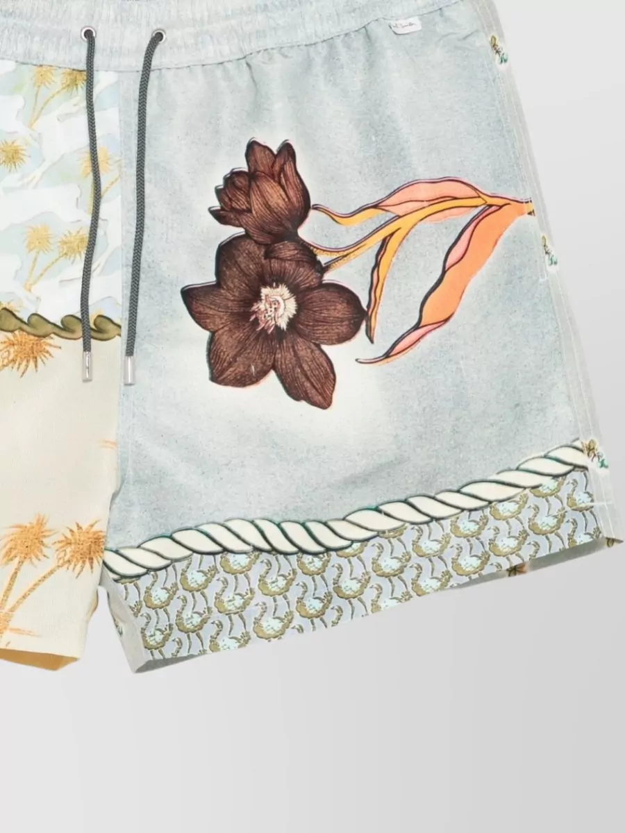 Paul Smith Swim Shorts Mixed Floral Pattern Pockets