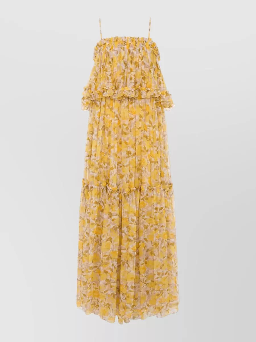 Chloé silk ruffled maxi dress