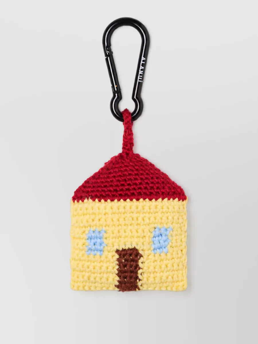 Alanui wool crochet bag charm