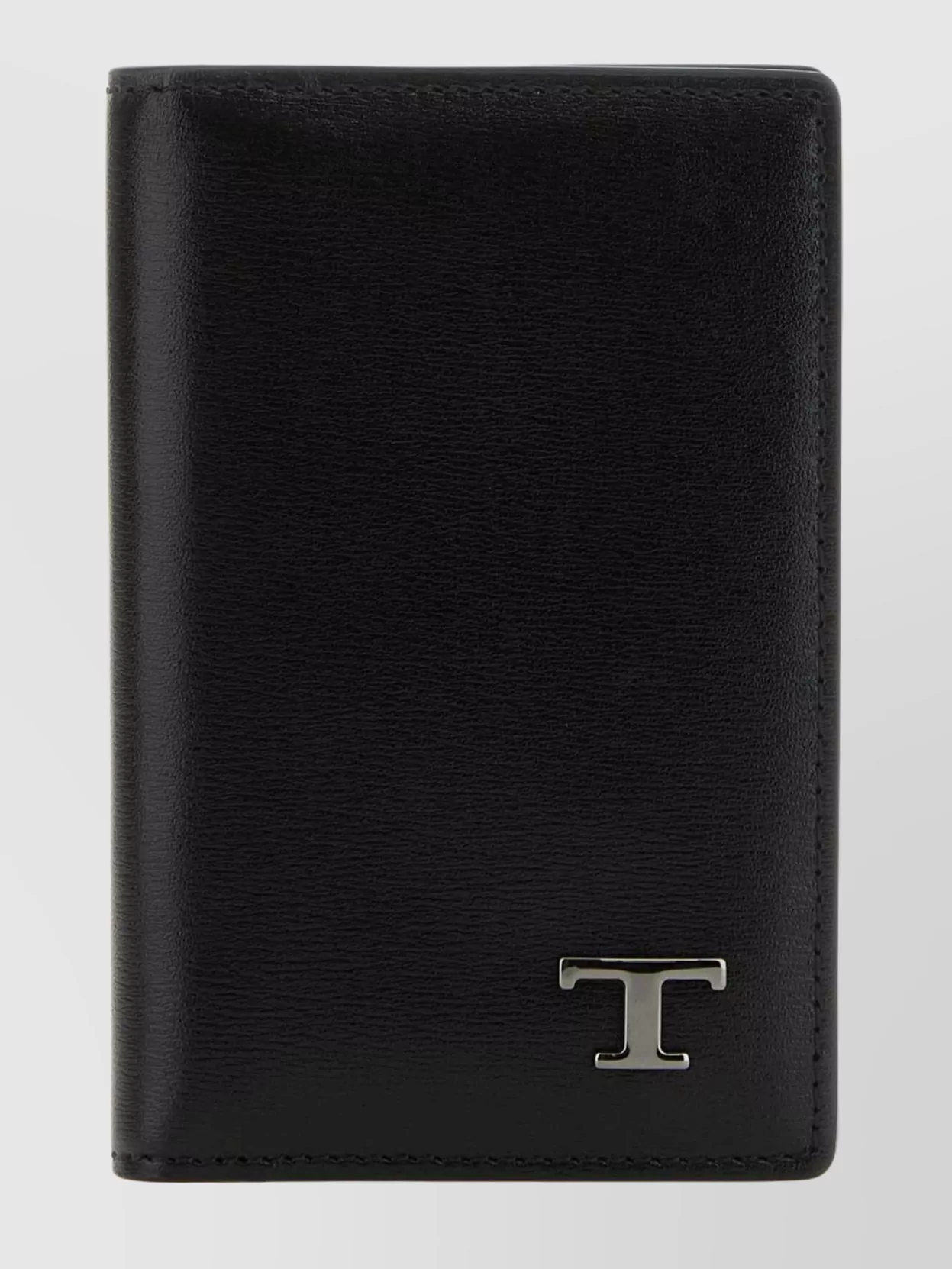 Tod's Textured Leather Bifold Card Holder In Black
