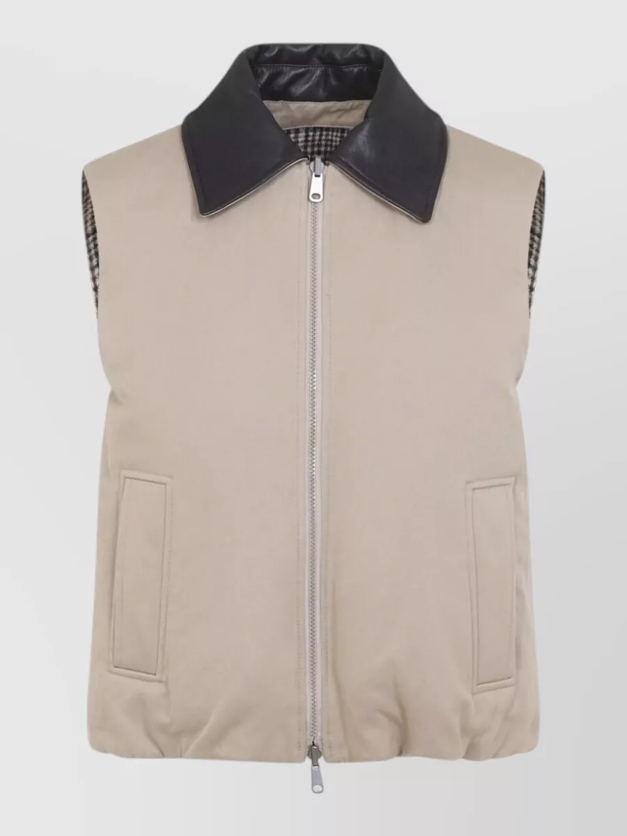 Brunello Cucinelli Reversible Padded Sleeveless Coat
