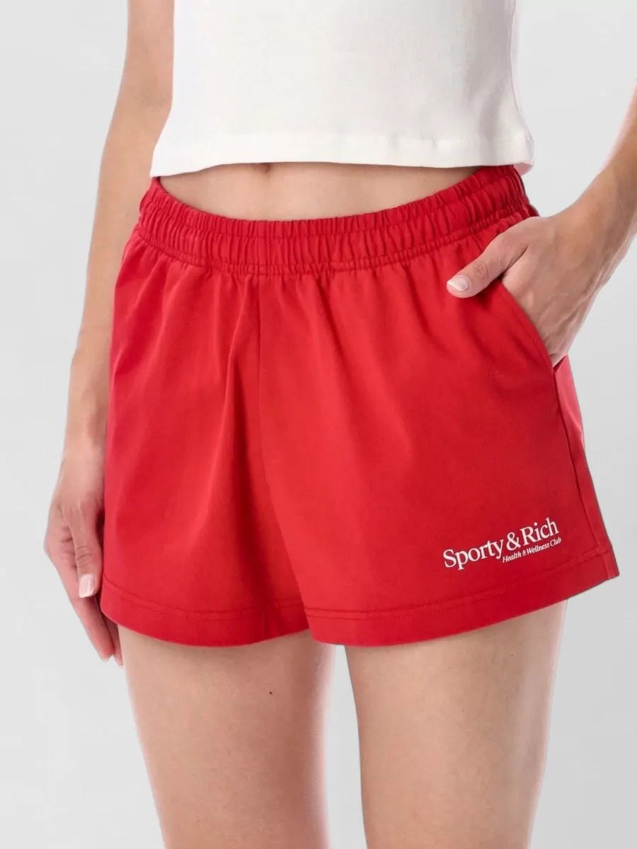 Sporty & Rich Cotton High-Rise Short Shorts