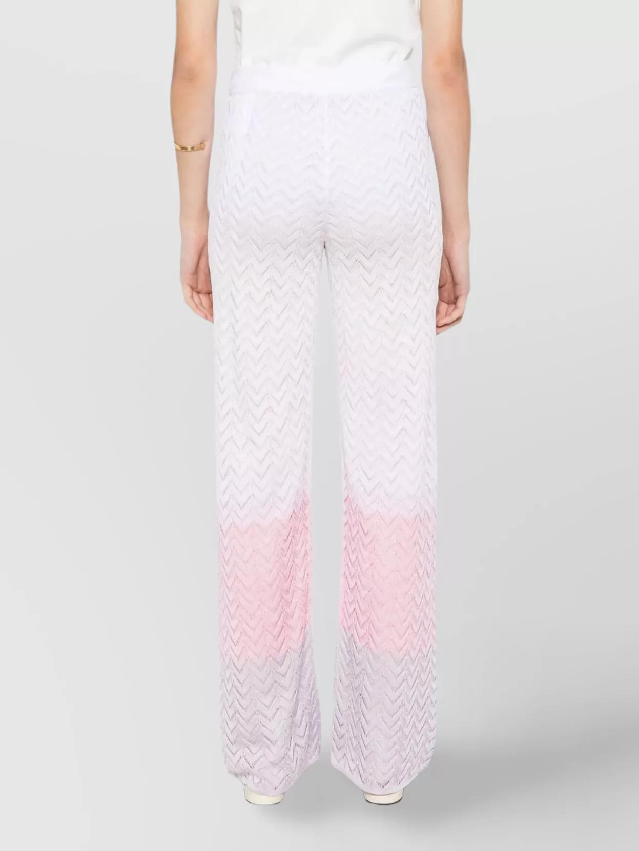 Missoni Wide-Leg Trousers With Ombre Sheer Fabric