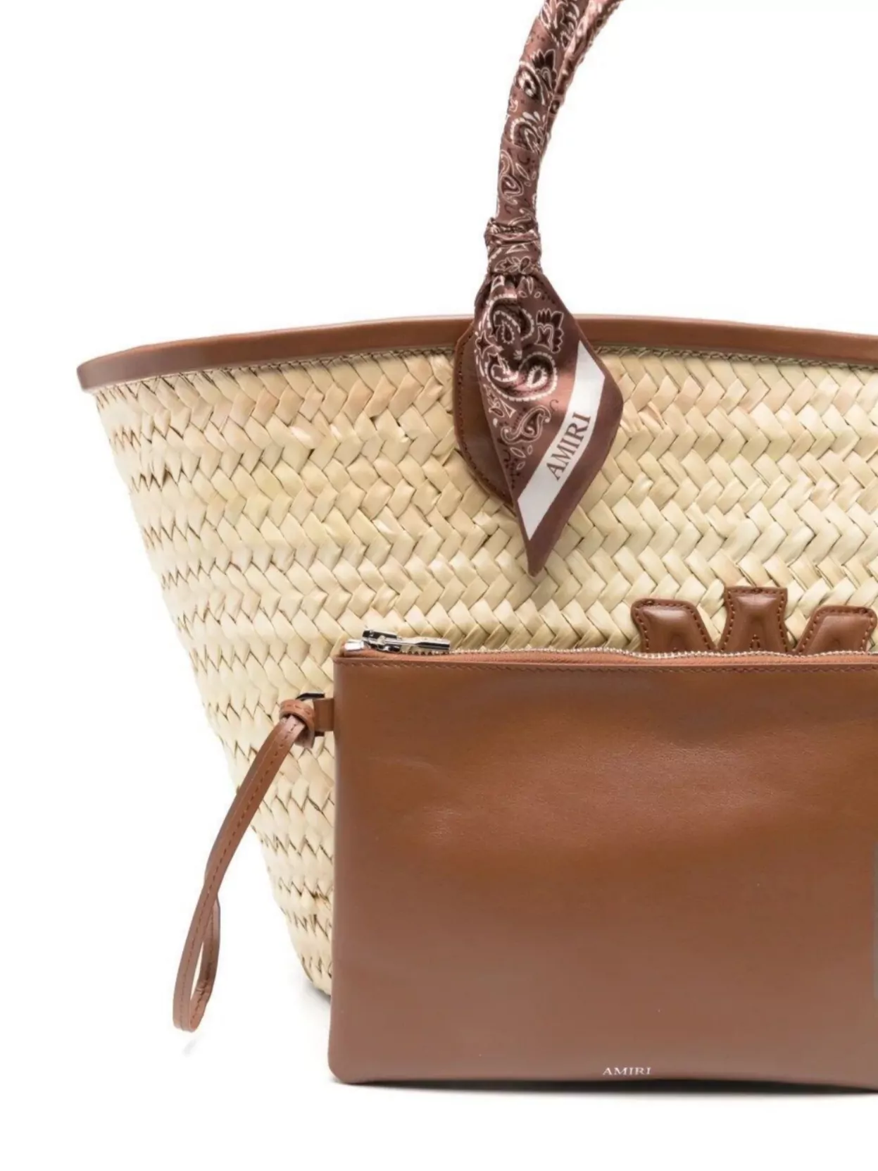 Amiri Woven Tote Leather Trim
