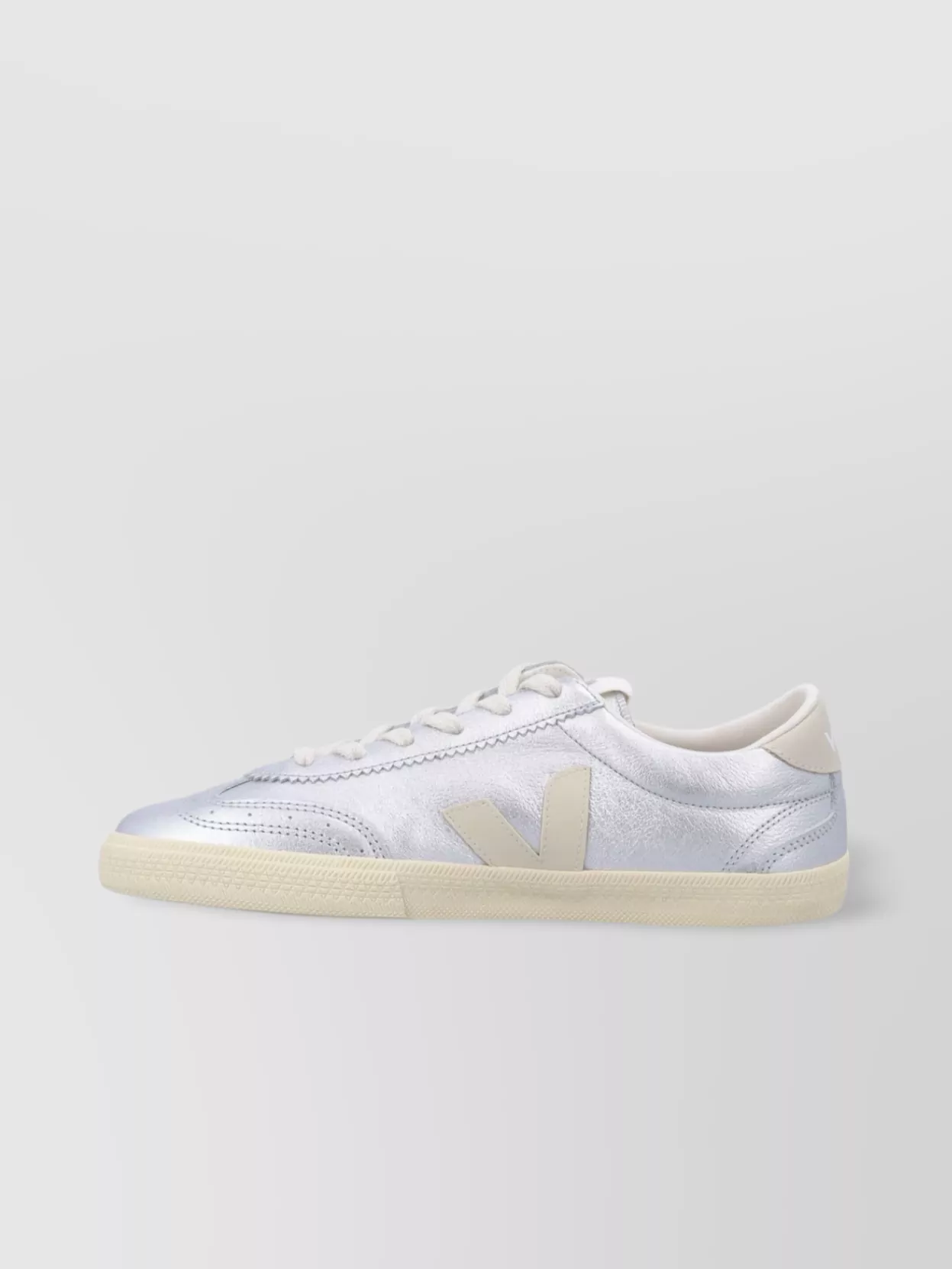 Veja Low-top Metallic Finish Rubber Sole Sneaker