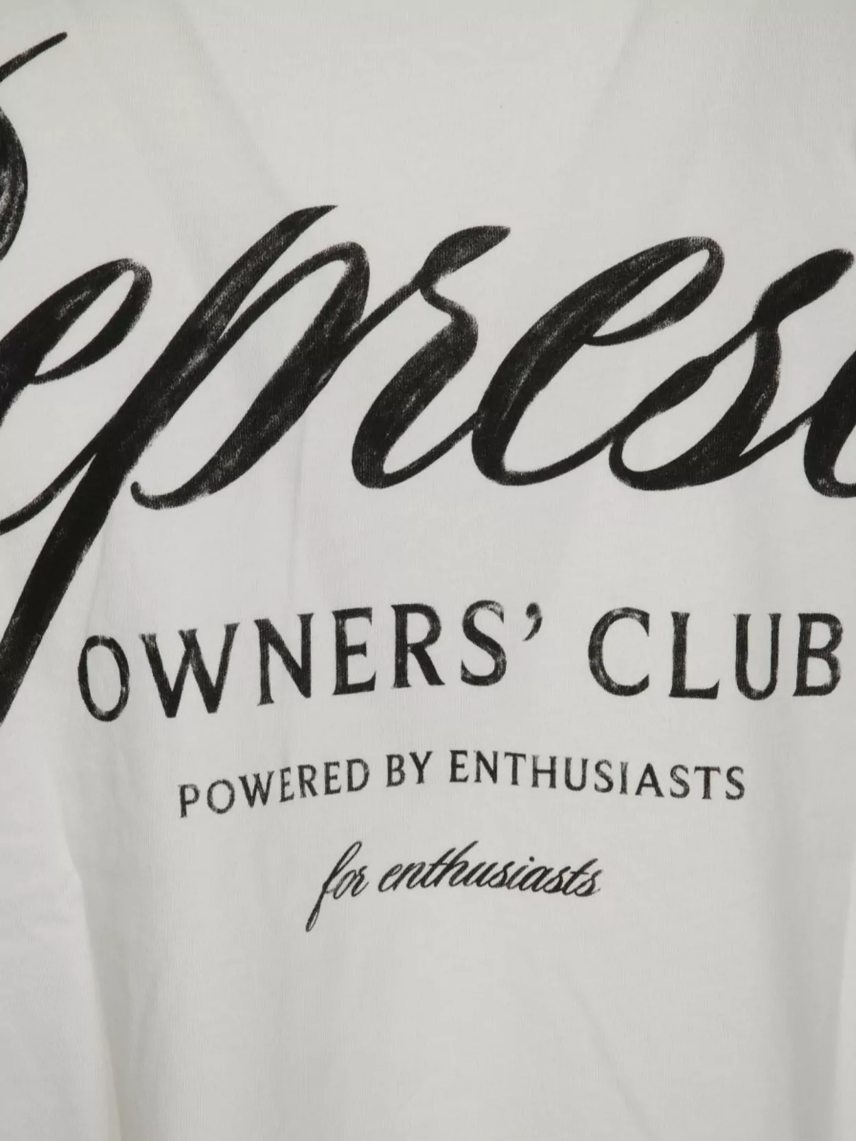Represent White Crewneck T-shirt With With Front And Back Owners Club Print In Cotton Man