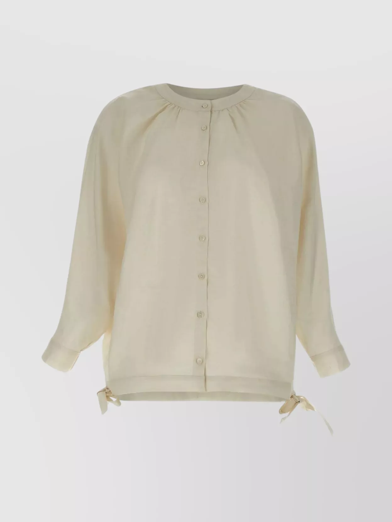 Fabiana Filippi Linen Blend Batwing Sleeve Blouse