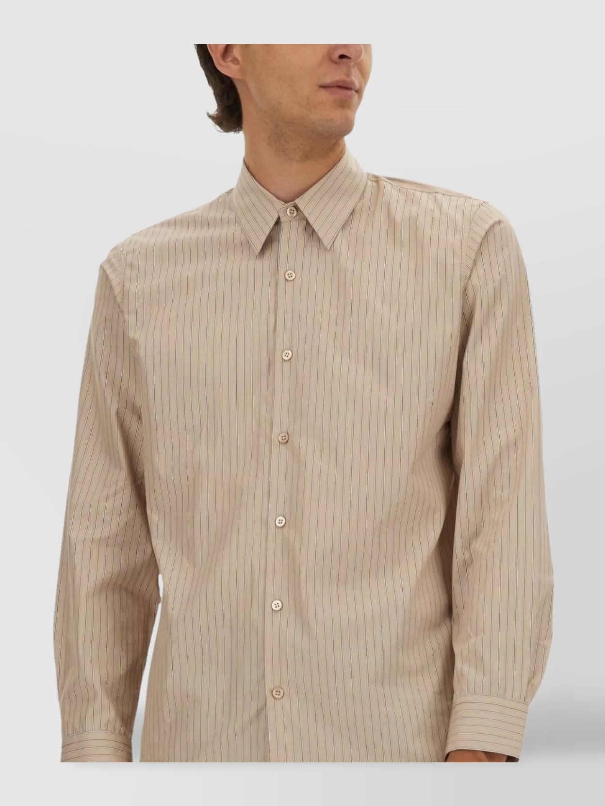 Dries Van Noten Striped Long Sleeve Shirt With Button-Down Collar