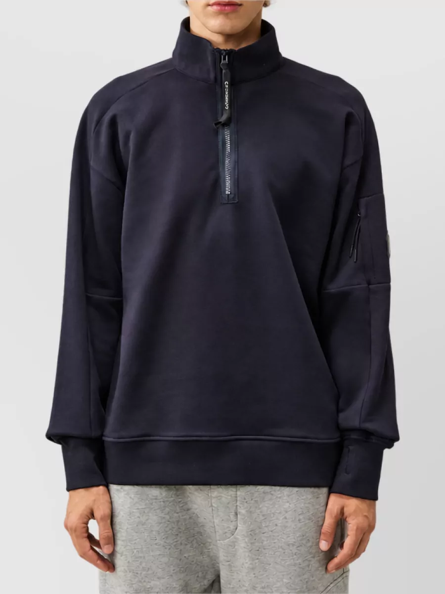 C.p. Company Cotton Regular-Fit Half-Zip Hooded Jacket