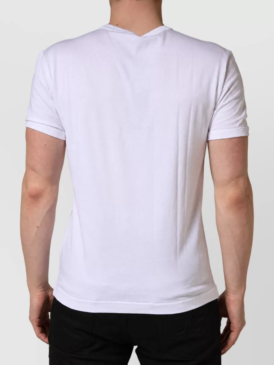 Dolce&Gabbana Palm Embroidered Crew Neck T-Shirt