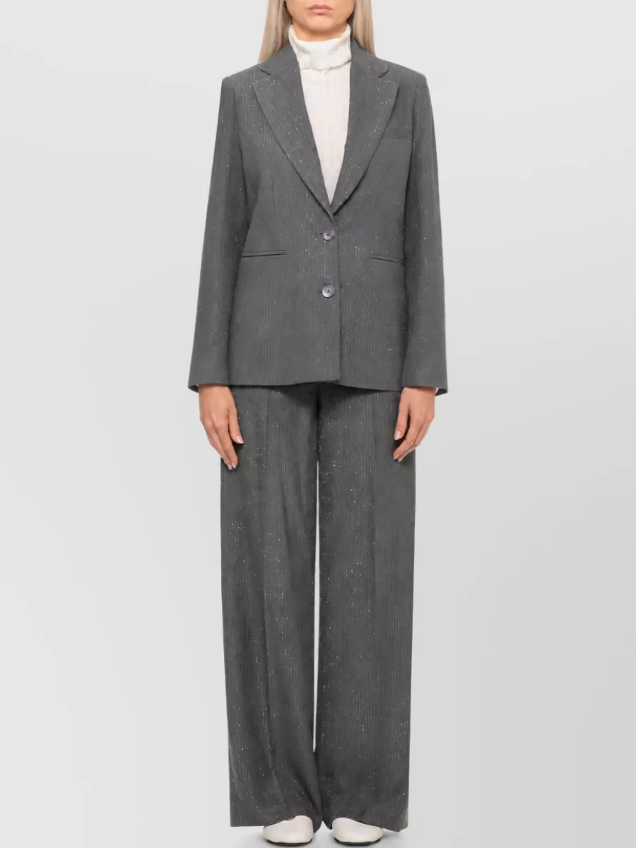 Peserico Lurex Single-Breasted Blazer