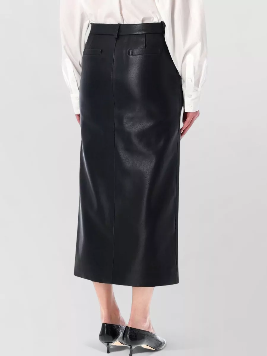 The Frankie Shop Faux Leather Midi Pencil Skirt