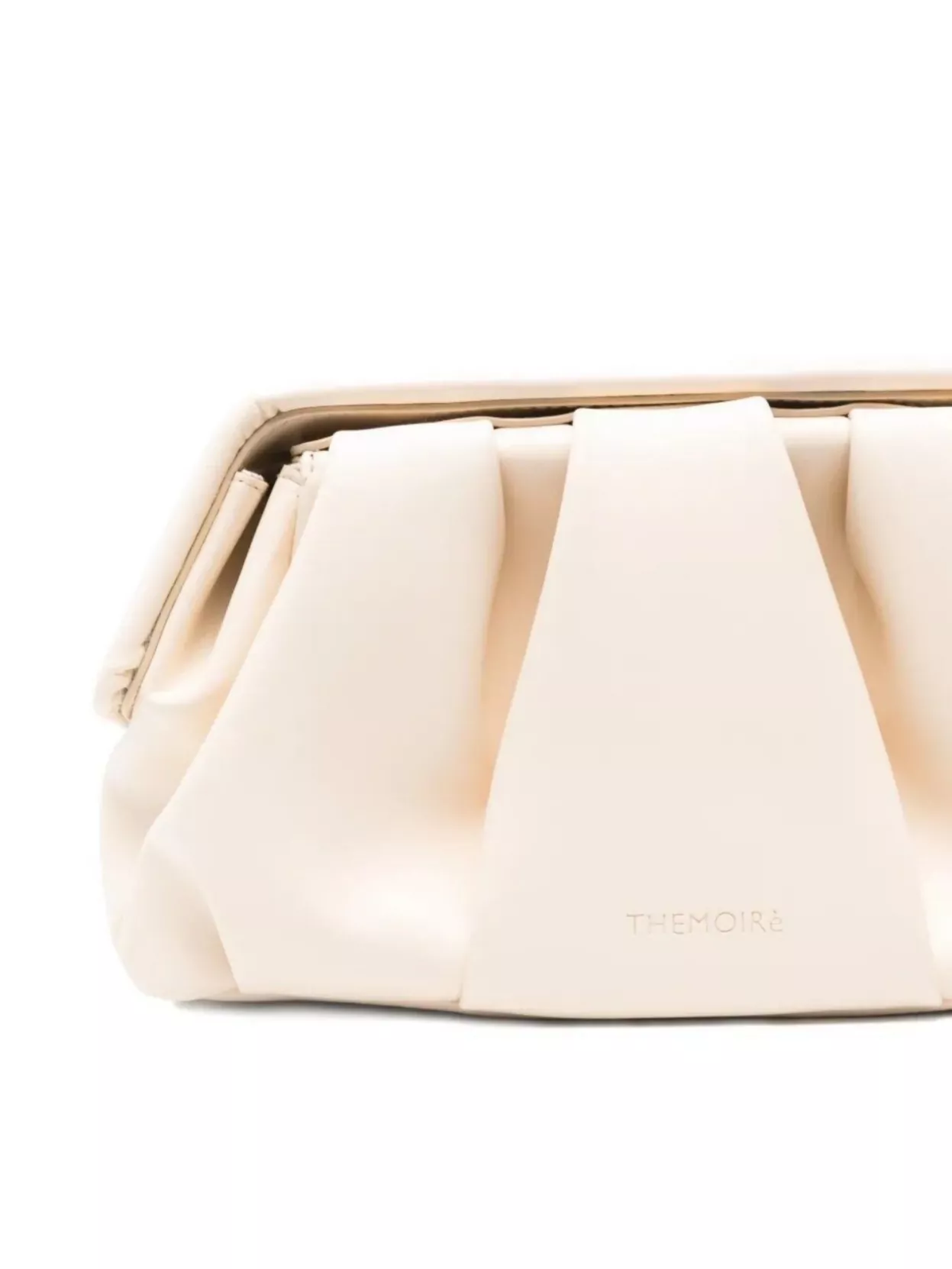Themoiré Pleated Rectangular Clutch Top Handle
