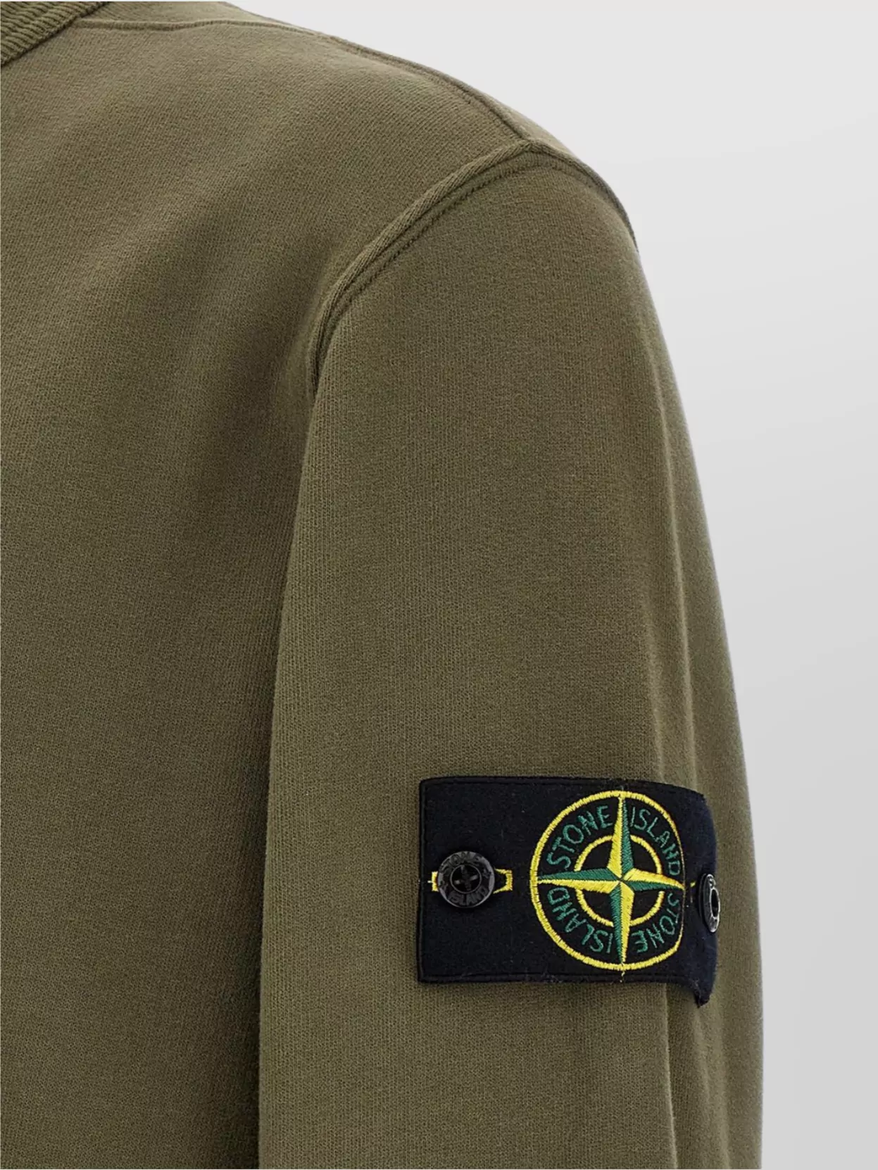 Stone Island Cotton Sweatshirt Logo Badge