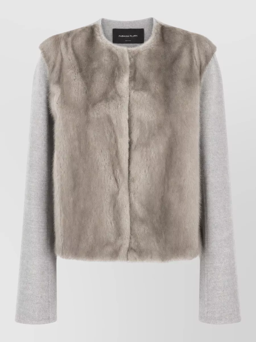 Fabiana Filippi fur wool jacket