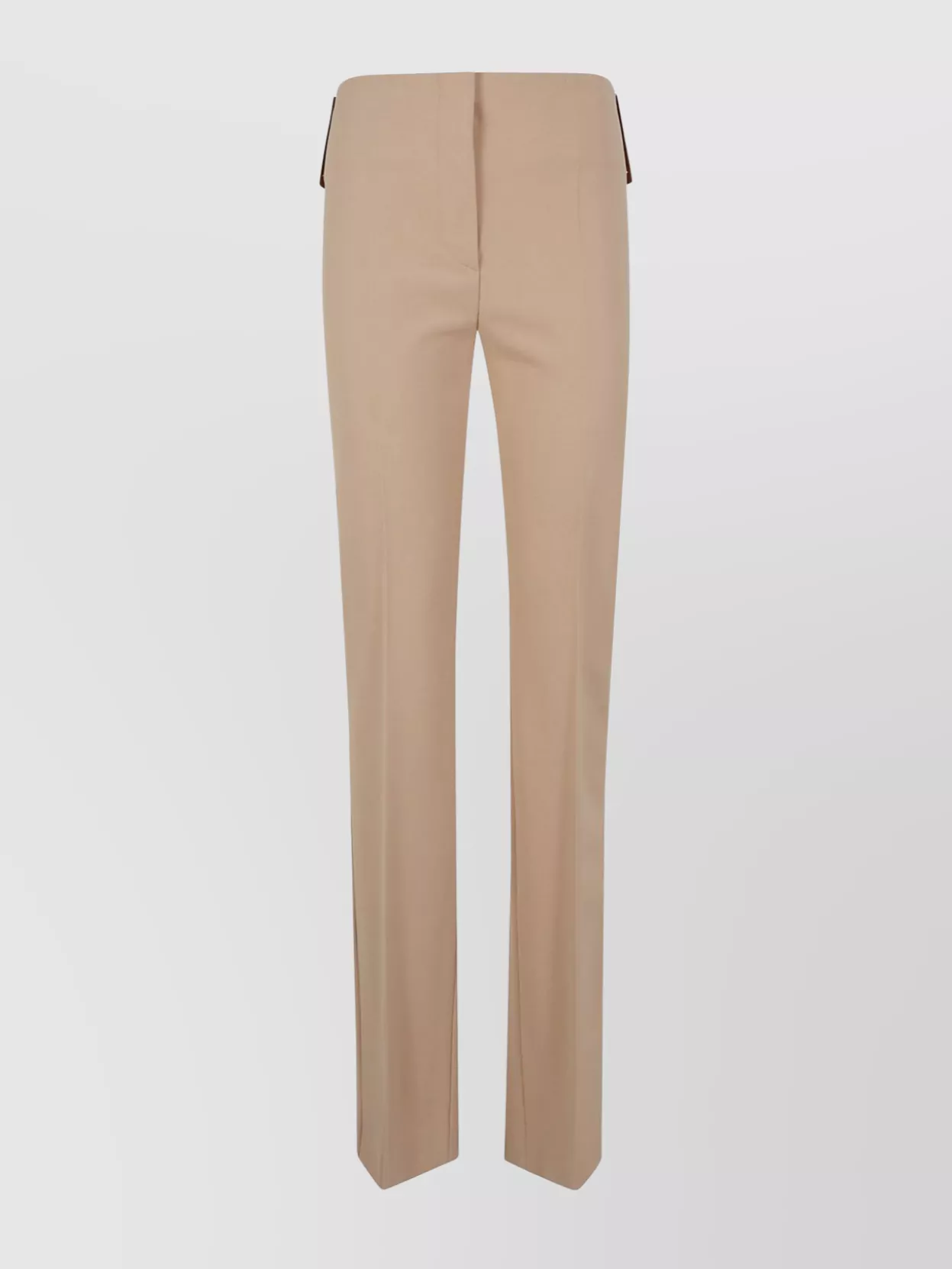 Sportmax Trousers With Front Crease And Side Slits In Neutral