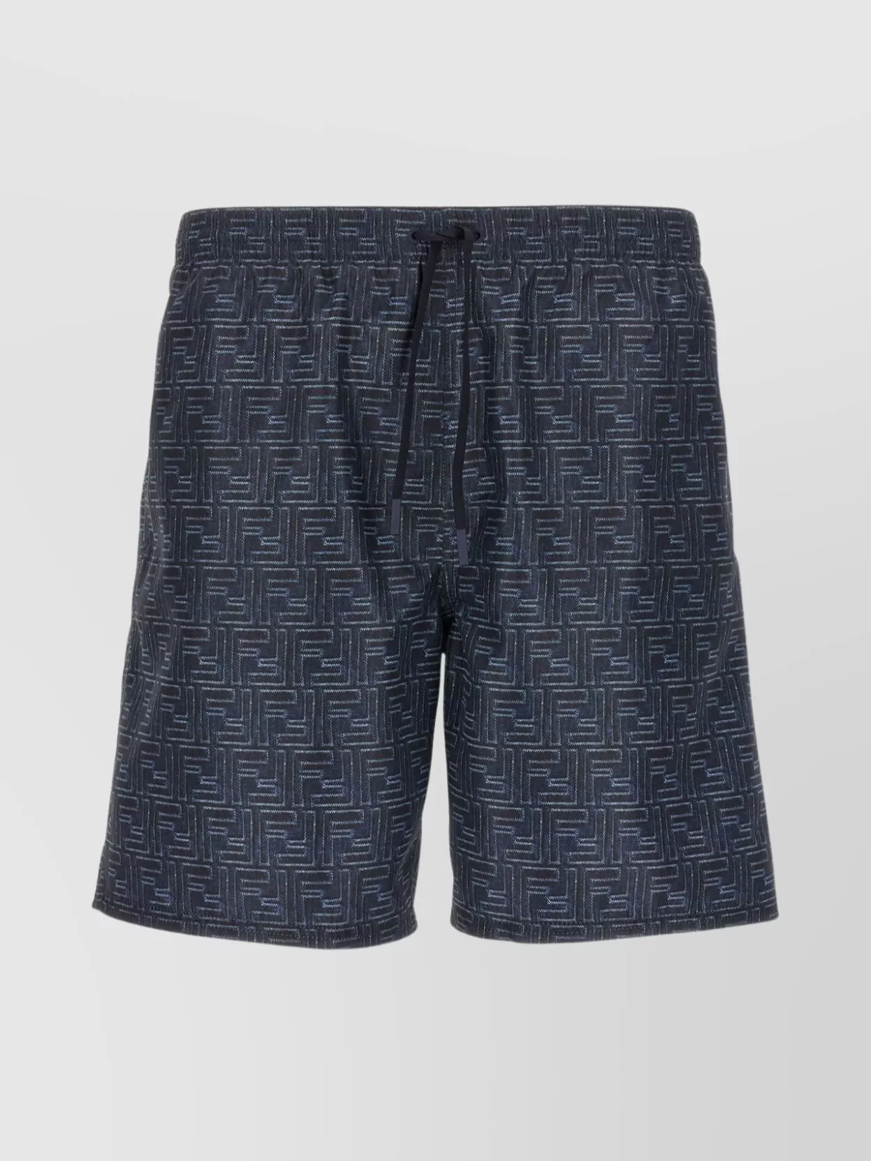 Fendi Denim Effect Swimsuit Featuring Pockets