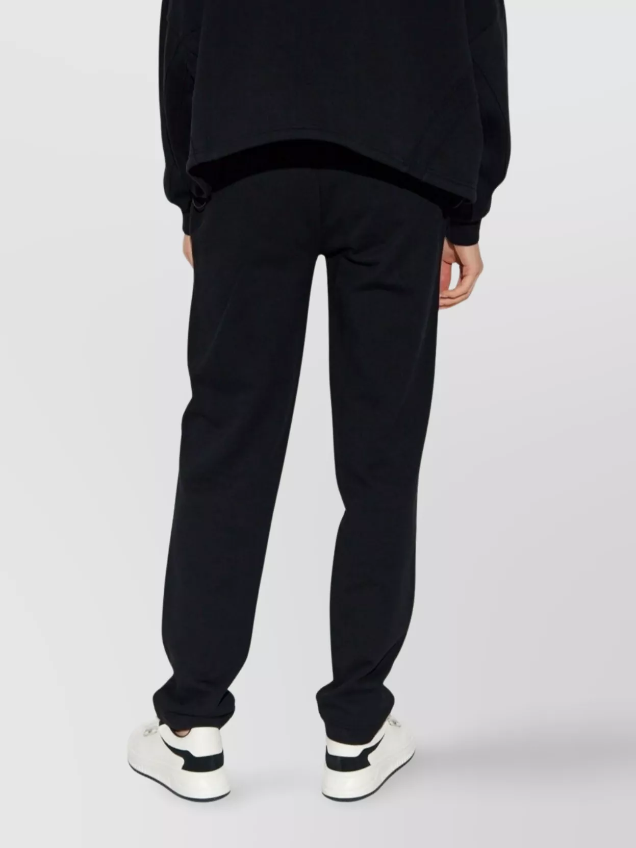 Emporio Armani Slim Cut Cotton Sweatpants With Two Side Slit Pockets