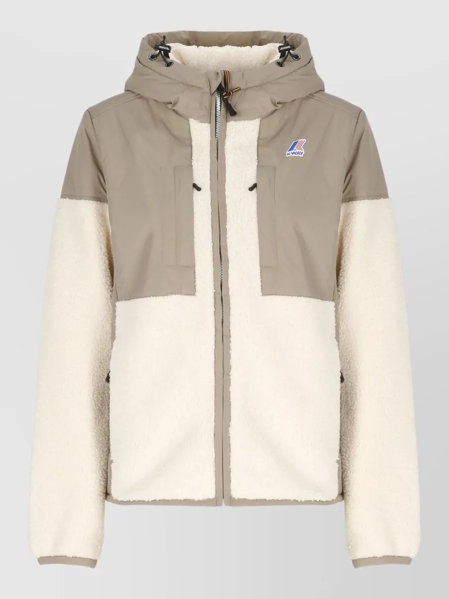 K-way Hooded Short Jacket Color Block Design